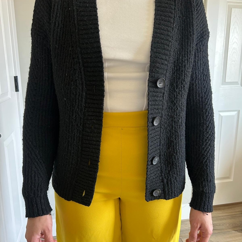H&M Black Chunky Knit Cardigan